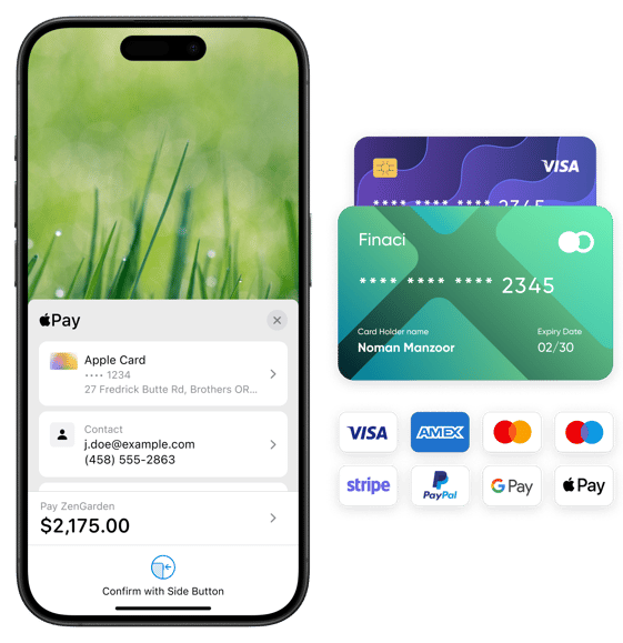Mobile payment with Apple Pay and credit cards